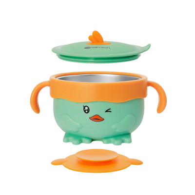 Bát ăn trẻ em Elmich EL-0008VIT EL-0008KL EL-0008GAU EL-0008VM, Hàng chính hãng, họa tiết dễ thương, inox 316 -JoyMall