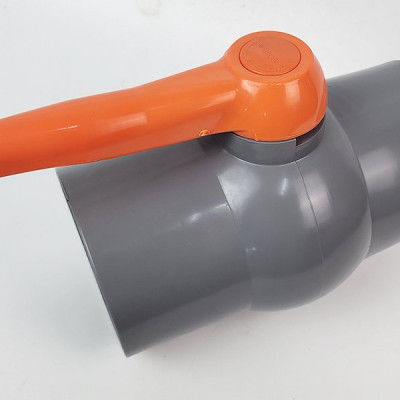 Van uPVC thân đúc bi nhưa ABS 90, 114mm Eurolife EL-VN (tay cam)