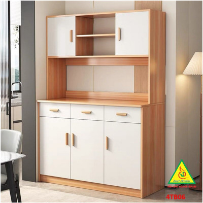Tủ bếp gia đình gỗ MDF phong cách hiện đại 4TB06 - Nội thất lắp ráp Viendong Adv
