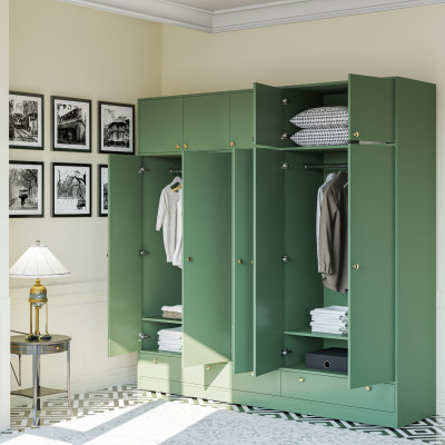 [Happy Home Furniture] ELEGANT, Tủ quần áo 2m2x2m2 , 220cm x 54cm x 220cm ( DxRxC), TCM_046