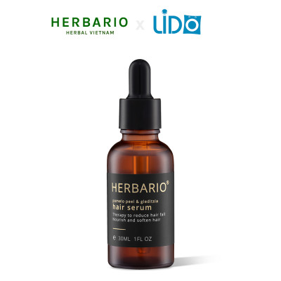 Serum mọc tóc tinh dầu vỏ bưởi & tinh dầu bồ kết herbario 30ml tinh chất kích thích mọc tóc nhanh, ngăn rụng tóc, hỗ trợ trị Rụng Tóc, làm tóc dài nhanh