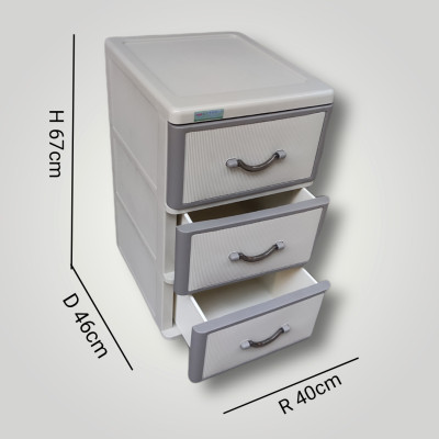 TỦ ĐỰNG QUẦN ÁO T222 – 3 TẦNG MÃ SẢN PHẨM	T222 KÍCH THUỚC	40 x 47 x 68 cm