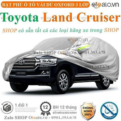 Bạt phủ ô tô dành cho xe Toyota Cruiser 3 lớp cao cấp