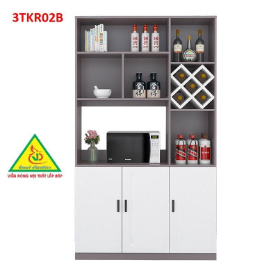 Tủ rượu kiêm tủ để đồ nhà bếp phong cách hiện đại TKR02A - Nội thất lắp ráp Viendong Adv