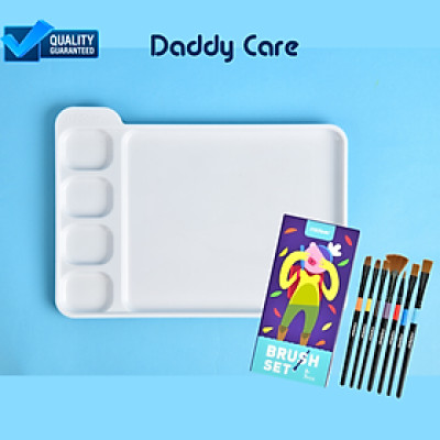 Cọ vẽ màu nước và khay đựng màu nước màu acrylic cho bé Mideer Paint Brush Set & Palette