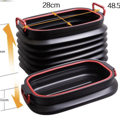 Thùng đựng đồ cốp sau ô tô co giãn, có nắp đậy, có thể gấp gọn, size lớn nhất loại 40L