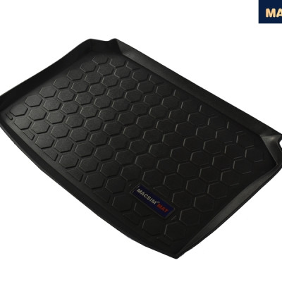 Thảm lót cốp xe ô tô VOLKSWAGEN POLO (2004-2016) nhãn hiệu Macsim chất liệu TPV cao cấp màu đen (0416)