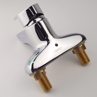 Vòi Lavabo nóng lạnh 2 chân Đồng mạ Chrome Eurolife EL-SUN 03 (Trắng bạc)