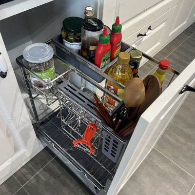 {Hàng chính hãng} Kệ dao thớt chai lọ nan dẹt Inox 304 bóng mờ cao cấp