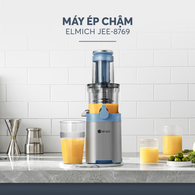 Máy ép chậm Elmich JEE-8769, công suất 200W, tốc độ quay 65 vòng/phút, độ ồn thấp dưới 62db  - Hàng chính hãng
