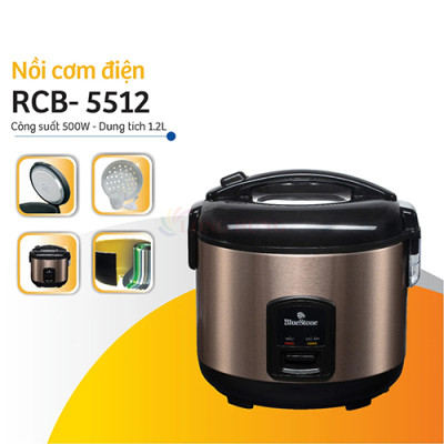 Nồi cơm điện nắp gài Bluestone 1.2 lít RCB-5512 - Hàng chính hãng