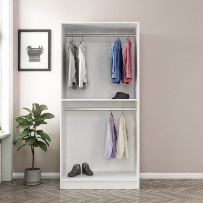 Tủ quần áo 2 cánh bằng gỗ tiện dụng SMLIFE Camacy