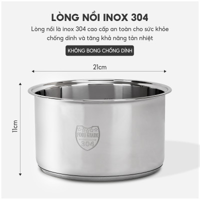 Nồi cơm điện Lebenlang LBL0581, dung tích 1200ml, công suất 350W, thiết kế hiện đại, bảo hành 2 năm - hàng chính hãng