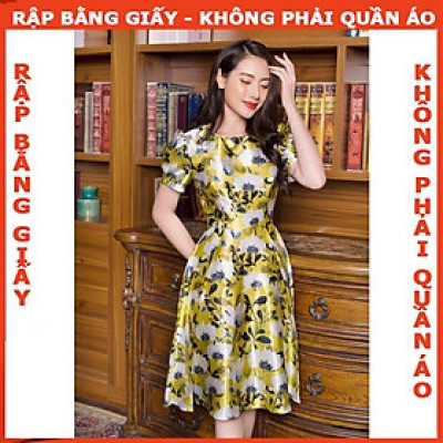 Rập giấy A0 mã 1463- đầm xếp ly (BẢN VẼ)