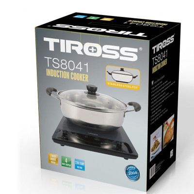 Bếp Từ Điện Tử TIROSS TS8041 Kèm Nồi Lẩu Inox - Hàng Chính Hãng