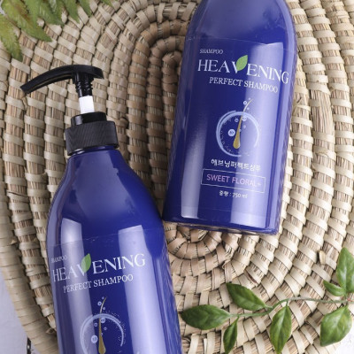 Combo 01 chai Dầu Gội chăm sóc tóc + 01 Sữa tắm dưỡng ẩm da cao cấp Heavening Perfect TẶNG KÈM Hộp & Túi đựng