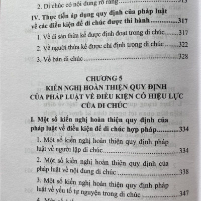 Di Chúc Và Điều Kiện Có Hiệu Lực Của Di Chúc 