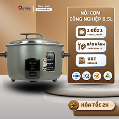 Nồi Cơm Điện Công Nghiệp Chính Hãng SOWUN SW6988 8.5L, Lòng Nồi Hợp Kim Nhôm,Chống Dính Cao Cấp
