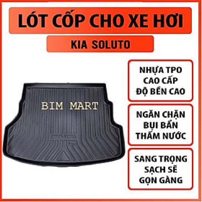 Lót cốp dành cho xe Kia Soluto 2019 - 2021 không mùi, chất liệu TPO cao cấp