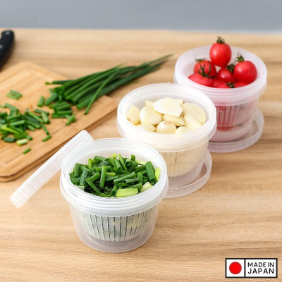 Bộ hộp đựng thực phẩm tròn 2 lớp NAKAYA W/S 500ml - Hàng nội địa Nhật Bản (#Made in Japan)