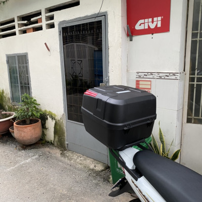 Thùng xe Wave A, thùng Givi B33NM và baga givi lắp cho Wave anpha