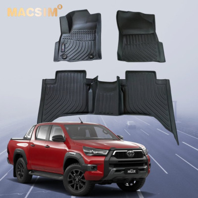 Thảm lót sàn xe ô tô Ford Raptor 2022 + Nhãn hiệu Macsim chất liệu nhựa TPE cao cấp màu đen