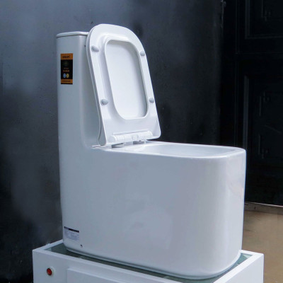 Bồn cầu 1 khối cao cấp tiêu chuẩn xuất Châu Âu, men Nano tuyết bóng sáng, nắp đóng siêu êm, 2 chế độ xả Eurolife EL-LUX 0313 (Trắng). Mẫu độc quyên của Eurolife tại thị trường Việt Nam.