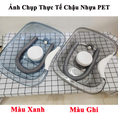 Chậu Gội Đầu Tại Giường KUNBE Mẫu Trong Suốt Tiện Lợi Cho Người Già Người Bệnh Mẹ Bầu
