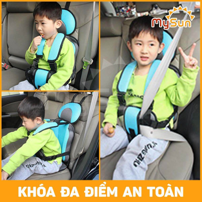 Ghế ngồi ô tô trẻ em giá rẻ có đai an toàn xe hơi cho bé 1 2 3 4 5 đi oto