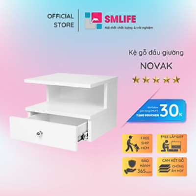 Tủ đầu giường decor sang trọng SMLIFE Novak
