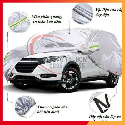 Bạt Phủ Xe Ô Tô 3 Lớp Tráng Nhôm Cao Cấp, Áo Trùm Bảo Vệ Xe FORD ECOSPORT, Bạc Phủ Trùm Bảo Vệ Che Nắng