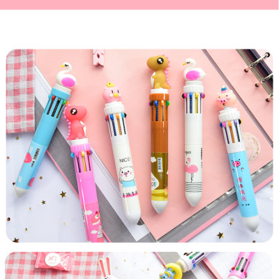 Bộ 3 bút bi nhiều ngòi màu sắc dễ thương đa năng