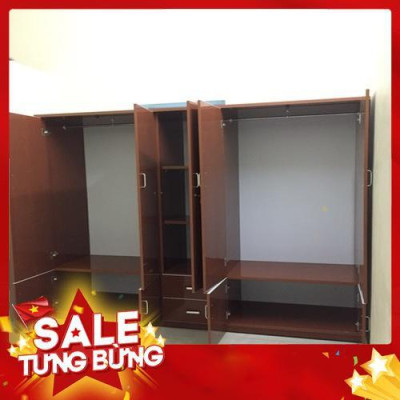 Tủ nhựa 5 cánh màu vân gỗ Juno Sofa