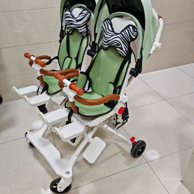 Xe đôi đẩy em bé đôi nhẹ có thể ngồi và nằm- gấp gọn khi đi du lịch ( sẵn hàng)