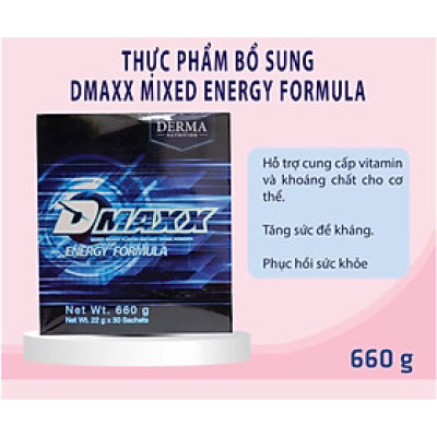 DMAXX thức uống bổ sung vitamin năng lượng có đường DAMODE 39 gói màu xanh mỗi gói 22gr
