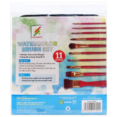 Bộ 10 Cây Cọ Vẽ Màu Nước - Colormate 113004