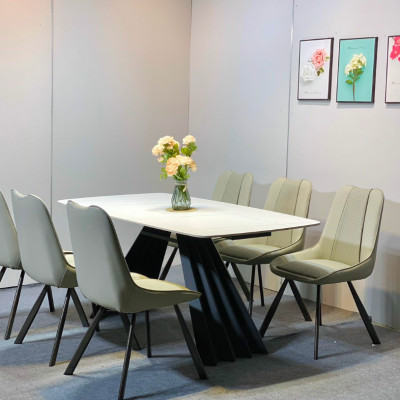 Bàn ăn cao cấp Juno Sofa mặt đá chân A sáng tạo