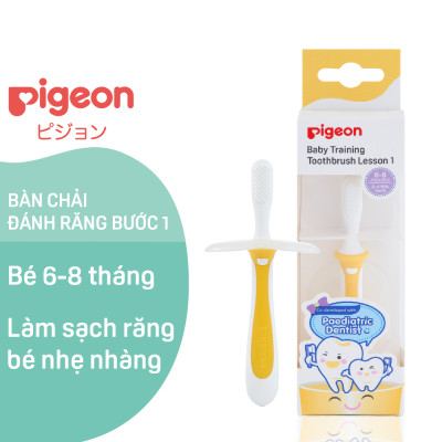 Bàn Chải Đánh Răng Cho Bé Pigeon Bước 1 Vàng (New)