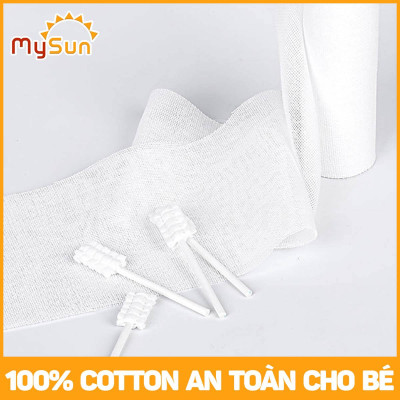 Gạc Rơ/ Tưa Lưỡi Cho Bé MySun 30 Que, Dệt Sợi Cotton 100%