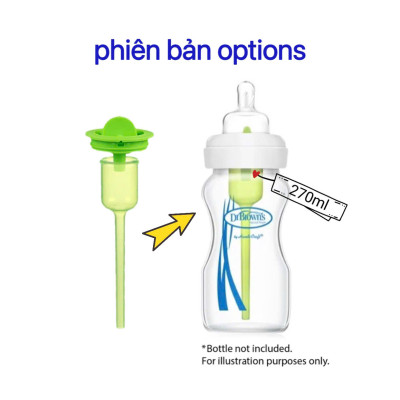 [ Phiên bản Options - WR203 - Cổ rộng ] Bộ 02 phụ kiện hệ thống van khí cho bình sữa Dr.Brown