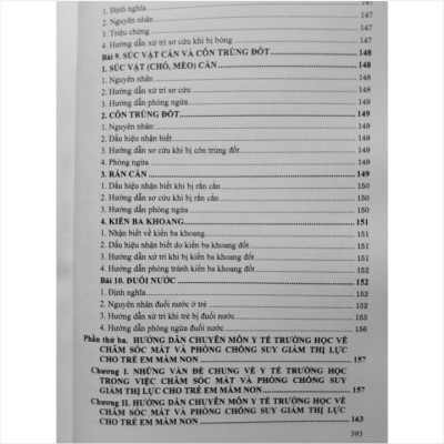 Sách Hướng Dẫn Sơ Cấp Cứu Ban Đầu Tai Nạn Thương Tích và Chẩn Đoán, Đièu Trị Một Số Bệnh Thường Gặp Ở Trẻ Em, Học Sinh - V2268T