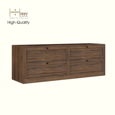 HAPPY FURNITURE , MATTA - Tủ lưu trữ 4 ngăn kéo, THK_224 , 160cm x 45cm x 56cm DxRxC