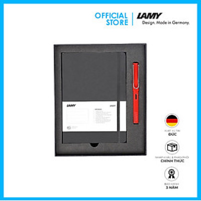 Gift Set Lamy Notebook A6 Softcover Black + Lamy Safari Red - GSA6-SA005