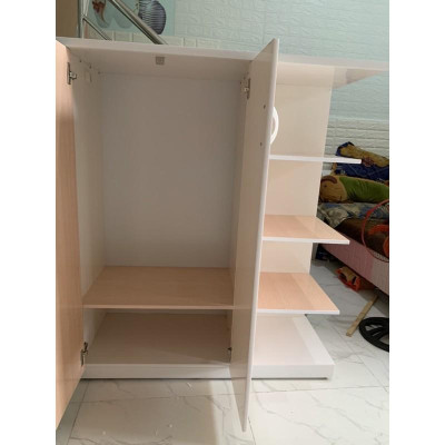 Tủ áo kèm kệ nhựa đài loan 106x125 cm