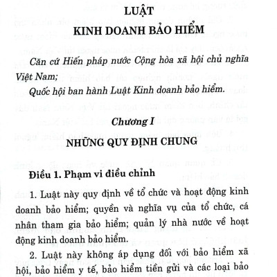 Luật Kinh doanh bảo hiểm