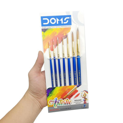Bộ 7 Cây Cọ Vẽ Đầu Tròn - DOMS Artistic 8066