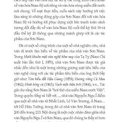 Văn Hóa Nam Bộ Qua Cái Nhìn Của Sơn Nam