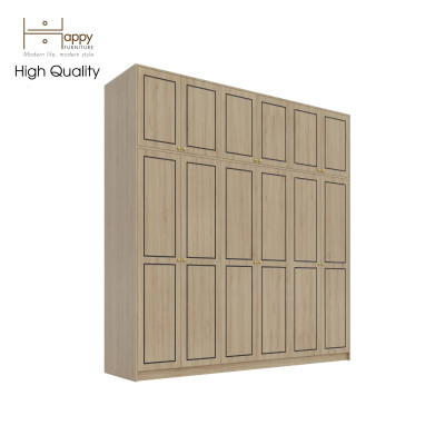[Happy Home Furniture] ELEGANT, Tủ quần áo cửa mở 2m4x2m4, 240cm x 54cm x 240cm ( DxRxC), TCM_085
