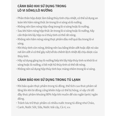 Hộp bảo quản thủy tinh LocknLock BLANC - Hộp chữ nhật