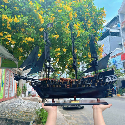 Mô Hình Thuyền Gỗ Trang Trí BLACK PEARL, thuyền cướp biển vùng caribbean, thuyền ngọc trai đen, hàng chính hãng